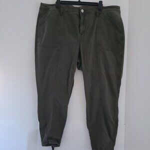 LANE BRYANT PLUS SIZE-CORSET/LACE TIE -TAPER AT LEG PANTS -ZIPPER- SIZE  22-